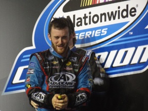 Austin Dillon celebrates after winning the 2013 Nationwide Series Championship.